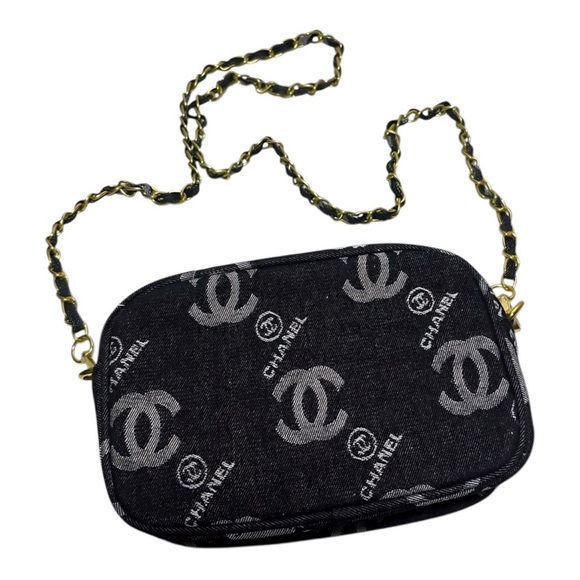 New Chanel Denim Logo Mini Camera Crossbody Bag VIP GWP New In Packaging - Picture 4 of 10